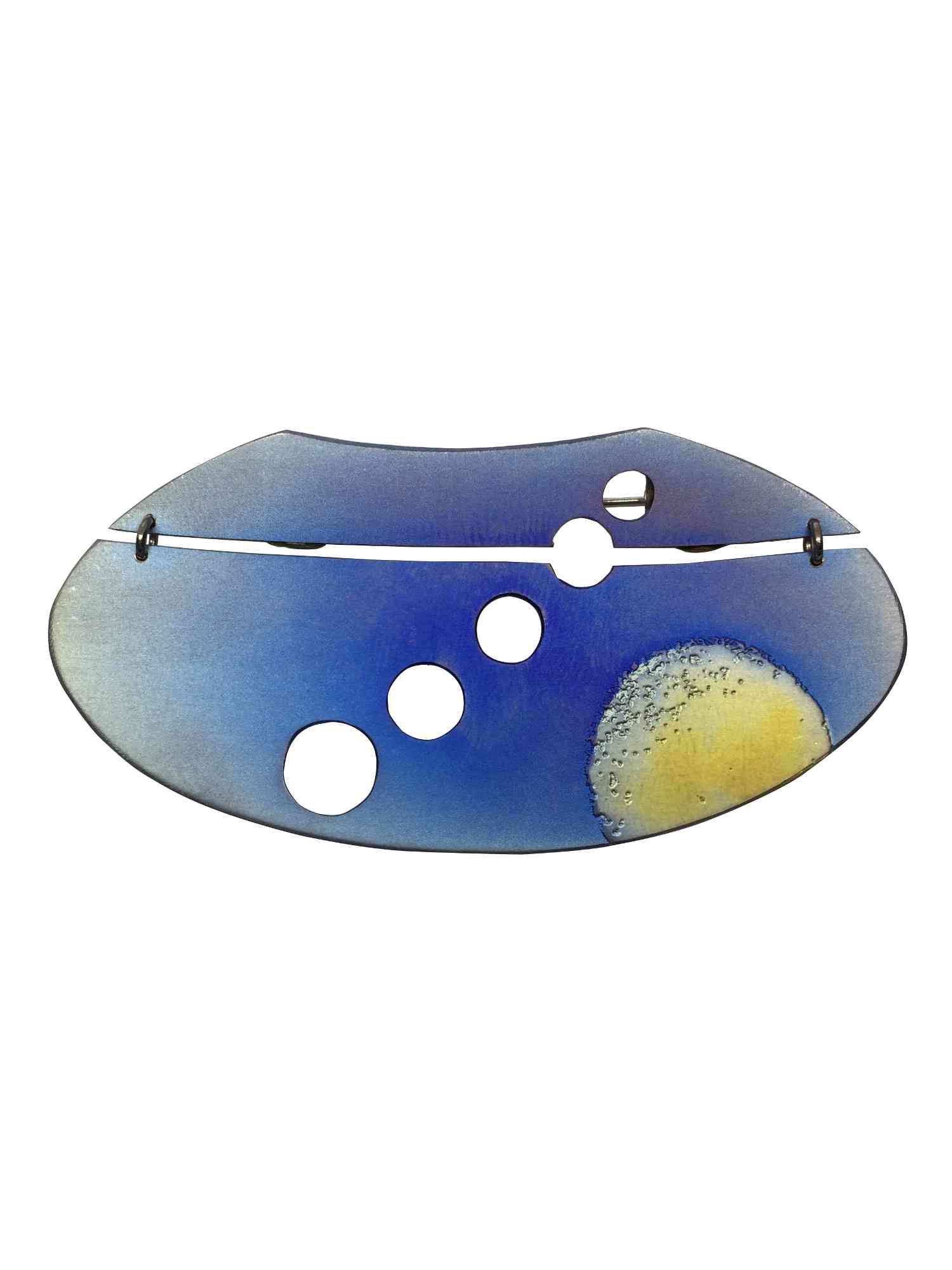 titanium brooch aqua 1